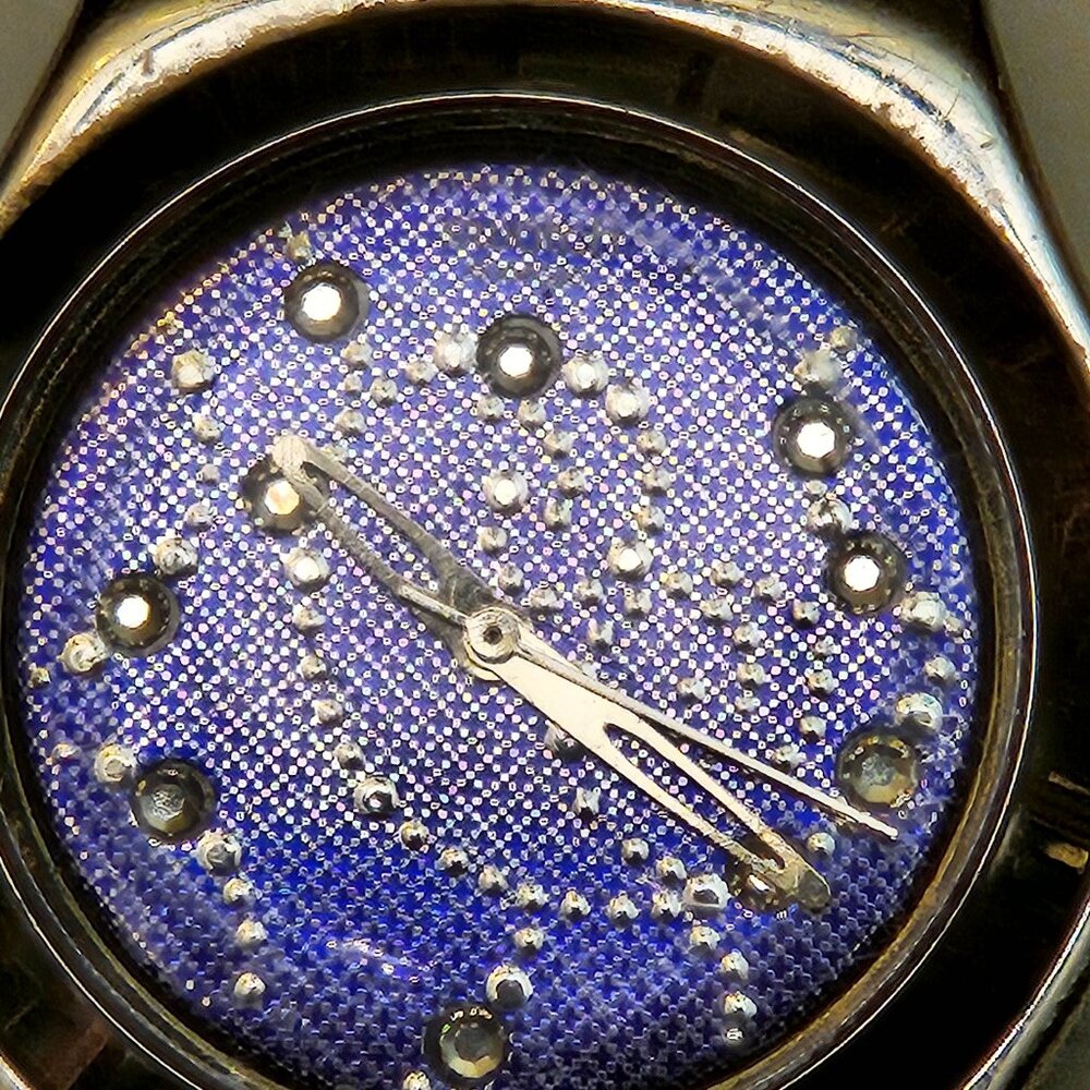 Swatch Irony Lady Stainless Steel Purple Crystal Dial Watch